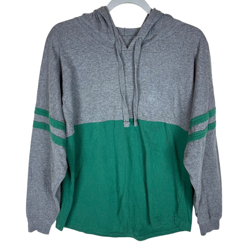 Oregon Ducks Hoodie Men's S Gray Green‎ Cotton Long Sleeve Pullover Boxercraft
